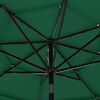 vidaXL Parasol Green Polyester, powder-coated aluminum 9.8 ft Foldable