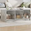 vidaXL Coffee Table Concrete Gray Engineered Wood, Glass Large