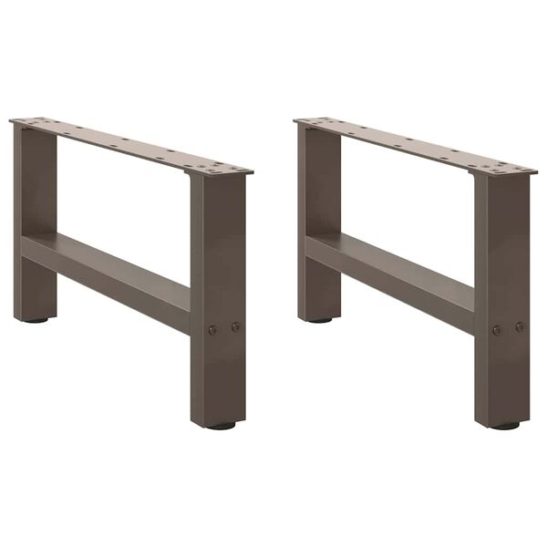 vidaXL Coffee Table Leg Set of 2 Natural Steel Powder-coated steel