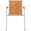 vidaXL Patio Chairs with Cushions 2 pcs Solid Acacia Wood and Steel