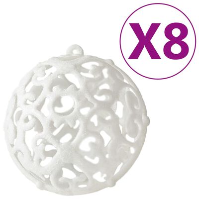 vidaXL 100 Piece Christmas Ball Set White