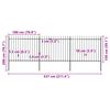 vidaXL Garden Fence with Spear Top Steel 211.4"x59.1" Black