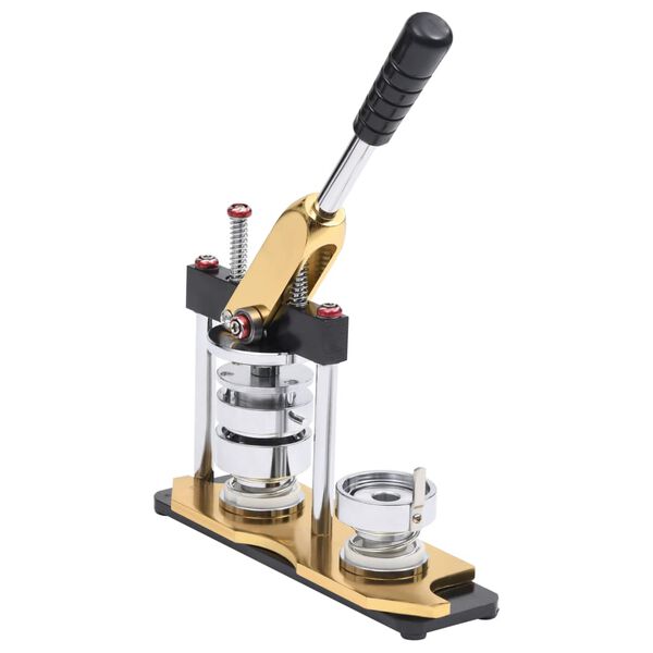 vidaXL Badge Maker Machine with Circle Cutter Rotate Punch 2.3"