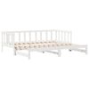 vidaXL Daybed With Trundle White Solid pinewood