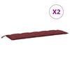 vidaXL Garden Bench Cushion Melange wine red 100% polyester