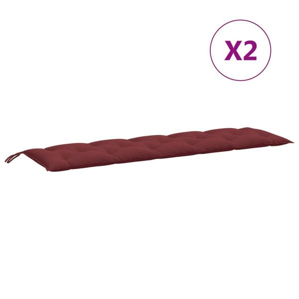 vidaXL Garden Bench Cushion Melange wine red 100% polyester