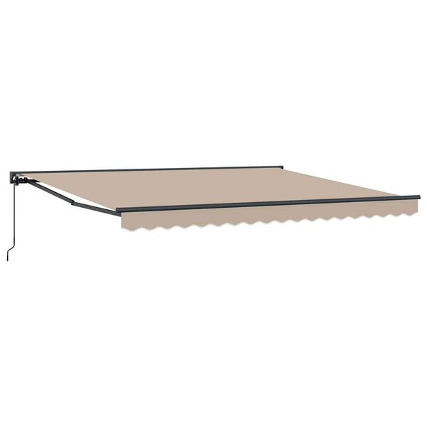 vidaXL Retractable Awning Manual Beige 400x300 cm fabric