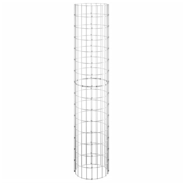 vidaXL Circular Gabion Pole Galvanized Steel Ø11.8"x59.1"