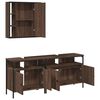 vidaXL Bathroom Cabinet Set Brown Oak