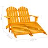 vidaXL Garden Chair Orange Solid fir wood Large Detachable