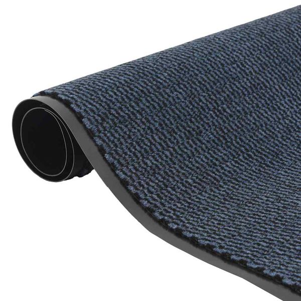 vidaXL Doormat Blue PP (Polypropylene) and PVC 23.6x59.1 in Non-slip