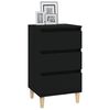 vidaXL Bedside Cabinet Black Engineered wood Medium Bedside Cabinet