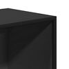 vidaXL Book Cabinet Black Engineered wood, Metal Medium Book Cabinet