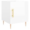 vidaXL Bedside Cabinet Set of 2 High gloss white Engineered wood Medium