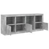 vidaXL Sideboard Concrete Grey Engineered Wood, Glass Large Sideboard