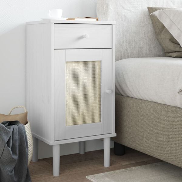 vidaXL Bedside Cabinet White