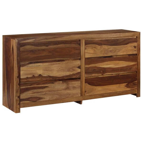 vidaXL Drawer Cabinet Natural Acacia Solid Acacia wood Medium