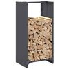 vidaXL Firewood Rack Anthracite 15.7x11.8x31.5" Cold-rolled steel