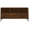 vidaXL TV Cabinet Brown Oak Engineered Wood and Iron Medium TV Cabinet