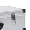 vidaXL CD Case for 80 CDs Aluminum ABS Silver