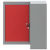 vidaXL Tool Cabinet with Shelf Red and Grey 21.65 x 21.65 x 21.65 in