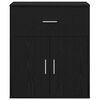 vidaXL Sideboard Black Oak 23.62 x 12.20 x 27.56 in Engineered Wood