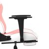 vidaXL Gaming Chair White and Pink Faux Leather Adjustable Gaming Chair
