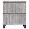 vidaXL Sideboard Set of 3 Grey Sonoma Engineered wood, metal Medium