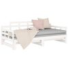 vidaXL Day Bed White Solid pine wood 2x Pull-Out Day Bed Rectangular