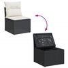 vidaXL Garden Sofa Set Black, Cream