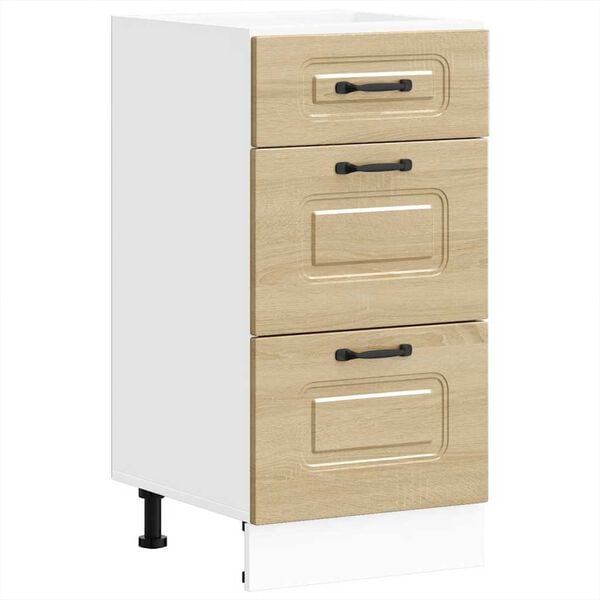 vidaXL Kitchen Base Cabinet High gloss white Engineered wood Medium