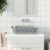 vidaXL Countertop Basin Grey and Blue Rectangular 18.1x14.0x5.1" Ceramic