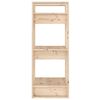 vidaXL Book Cabinet Natural Wood Solid Pine Wood Medium Storage