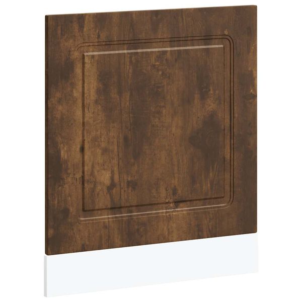 vidaXL Dishwasher Panel Smoked Oak Engineered Wood 23.6 x 0.6 x 26.4 in
