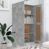 vidaXL Book Cabinet Concrete Grey Engineered Wood Medium Storage Cabinet