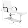 vidaXL Salon Beauty Chair White and black Faux leather, iron Medium