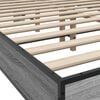 vidaXL Bed Frame Grey Sonoma Engineered Wood, Metal, Plywood Small Double