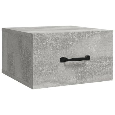 vidaXL Wall-mounted Bedside Cabinets 2 pcs 13.8"x13.8"x7.9" Concrete Gray