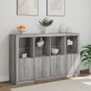 vidaXL Sideboard Set of 3 Grey sonoma Engineered wood, glass