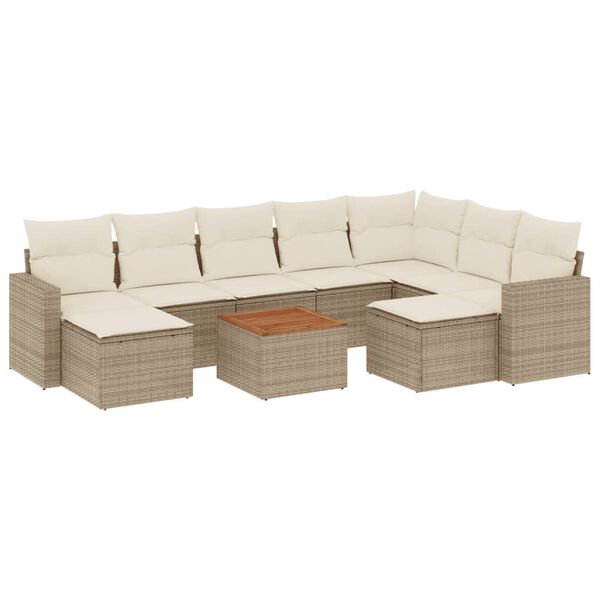 vidaXL Garden Sofa Set Beige