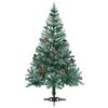 vidaXL Frosted Pre-lit Christmas Tree with Ball Set Pinecones 59.1"