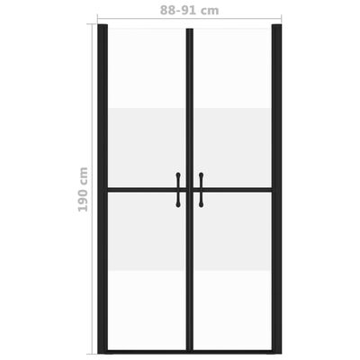 vidaXL Shower Door Half Frosted ESG (34.6"-35.8")x74.8"