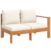vidaXL Garden Sofa Set Cream white, Natural wood