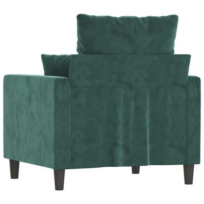 vidaXL Sofa Chair Dark Green 23.6" Velvet