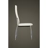 vidaXL Dining Chair Set of 2 White Synthetic Leather, Chrome Standard