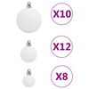 vidaXL Christmas Bauble Set Set of 111 White Polystyrene (PS)