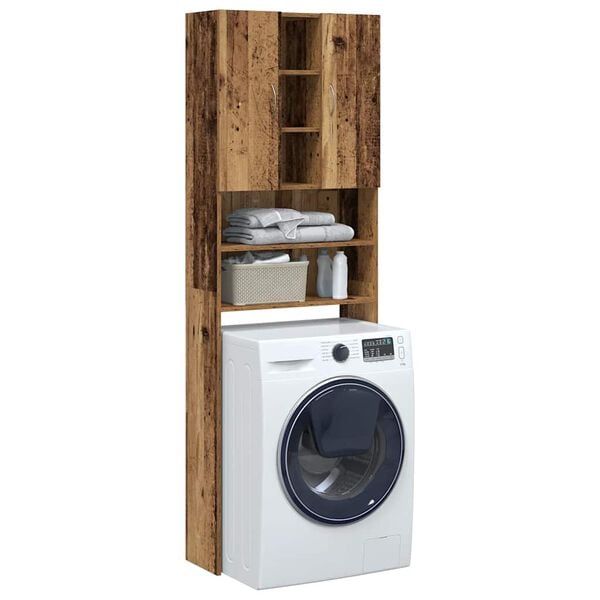 vidaXL Washing Machine Cabinet Old Wood 25.2x10.0x74.8"