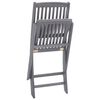 vidaXL Outdoor Chair Set of 2 Grey, Anthracite Solid Acacia wood