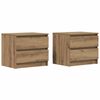 vidaXL Bedside Cabinet Set of 2 Artisan oak Engineered wood Small