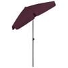 vidaXL Beach Parasol Bordeaux Red Polyester Standard Tiltable